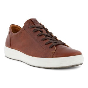 ECCO Soft 7 City Sneaker Men's Cognac or Titanium Leather Sneaker